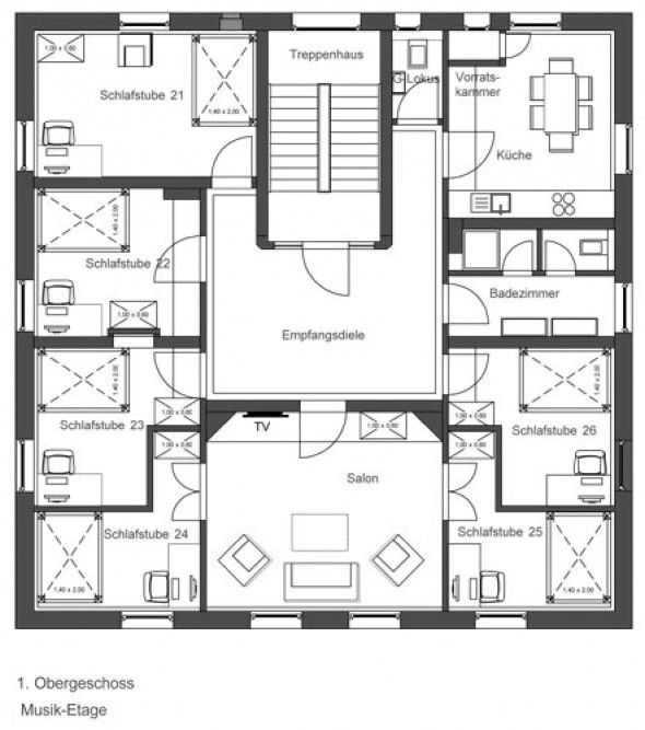 Musik-Etage Grundriss